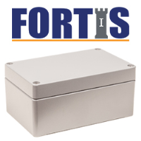 490-402318R-66 (IP66 Fortis Series Enclosures - Deltron) - Red - 400mm x 230mm x 181mm - GD-AlSi12 - IP66