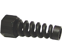 6040052CC (Black spiral top gland head 18mm - Hylec APL Electrical Components)