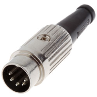 611-0510 (5 Pin 60&deg; Standard DIN Plug Black Shell - Deltron Components)