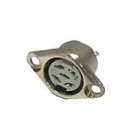 630-0520 (5 Pin Dice Flanged Panel Socket Nickel Shell - Deltron Components)