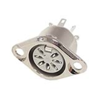 630-0700 (7 Pin Flanged Panel Socket Nickel Shell - Deltron Components)