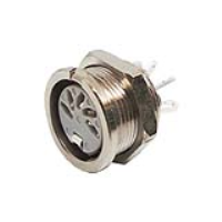 650-0500 (5 Pin 45&deg; Circular Panel Socket Nickel Shell - Deltron Components)