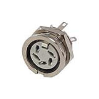 650-0510 (5 Pin 60&deg; Circular Panel Socket Nickel Shell - Deltron Components)