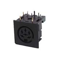 671-0601 (6 Pin Din Socket Black Shell - Deltron Components)