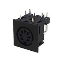 671-0701 (7 Pin Din Socket Black Shell - Deltron Components)