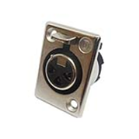 706-0300 (3 Pin Female Panel Mount Nickel Shell Panel Socket - Deltron Components)