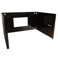 APB19010BK1 (APB Series Adjustable Depth Hinged Wall Rack - Hammond Manufacturing) - Adjustable Wall Bracket - 6U w/ depth 12 - 18