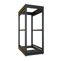 C2F194936BK1 (C2 Series Modular Equipment Storage Rack Cabinet - Hammond Manufacturing) - 28U 19W 36D C2 Frame (Black)