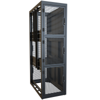 CLC3B42BK (CLC Series Colocation Server Rack Cabinet - Hammond Manufacturing) - 3-Bay 42D Colocation Server Cabinet