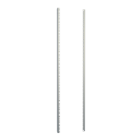 CPR49SZPL (CCR Series Mounting Rack Rails - Hammond Manufacturing) - 28U Pair of Square Hole Mounting Rails