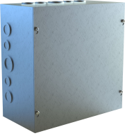 CSKOG884 (CSKOG Series Type 1 Unpainted Galvanized Steel Junction Box - Hammond Manufacturing) - Natural Finish - 203mm x 203mm x 102mm