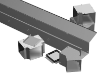 CWSC612NK (CW Series Type 1 Lay-In Wireway - Hammond Manufacturing) - ANSI 61 Grey - 305mm x 152mm x 152mm