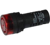 DBZ22-RE (LED Lamp with buzzer flush head, red cap AC220-110V - Hylec APL Electrical Components)
