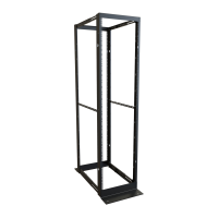 DC4R44 (DC4R Series 4-Post Open Frame Rack - Hammond Manufacturing) - 44U 4-Post Rack Kit (24 to 36 overall depth)