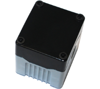 DE01D-P-BG-0 (Size 1, deep base polycarbonate material black lid grey base with 0 holes - Hylec APL Electrical Components)