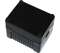 DE02D-P-BB-0 (Size 2, deep base polycarbonate material black lid black base with 0 holes - Hylec APL Electrical Components)
