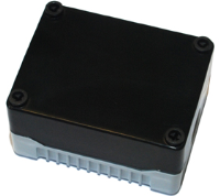 DE02S-P-BG-0 (Size 2, standard base polycarbonate material black lid grey base with 0 holes - Hylec APL Electrical Components)