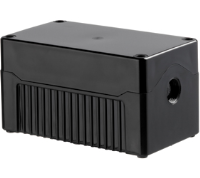 DE03D-A-BB-0 (Size 3, deep base ABS material black lid black base with 0 holes - Hylec APL Electrical Components)