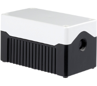 DE03D-A-GB-0 (Size 3, deep base ABS material grey lid black base with 0 holes - Hylec APL Electrical Components)