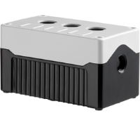 DE03D-A-GB-3 (Size 3, deep base ABS material grey lid black base with 3 holes - Hylec APL Electrical Components)