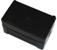 DE03D-P-BB-0 (Size 3, deep base polycarbonate material black lid black base with 0 holes - Hylec APL Electrical Components)