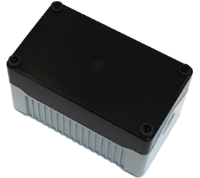 DE03D-P-BG-0 (Size 3, deep base polycarbonate material black lid grey base with 0 holes - Hylec APL Electrical Components)