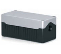 DE04D-P-BG-0 (Size 4, deep base polycarbonate material black lid grey base with 0 holes - Hylec APL Electrical Components)