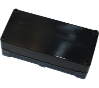 DE04S-P-BB-0 (Size 4, standard base polycarbonate material black lid black base with 0 holes - Hylec APL Electrical Components)