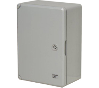 DED001 (IP65, IK08 Lockable solid door plastic enclosure 300x200x130 - Hylec APL Electrical Components)