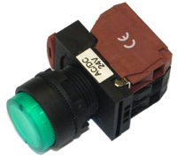 DLB22-E11GA (Elevation head switch 1a 1b, green cap AC.DC24V - Hylec APL Electrical Components)