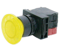 DLB22-M11YI (Momentary mushroom head 1a 1b, Yellow cap AC.DC220-240V - Hylec APL Electrical Components)