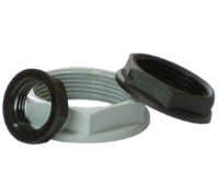 DLN25B (M25 Flanged black locknut - Hylec APL Electrical Components)