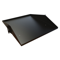 DNDMS1920BK1 (DNDM Series Two Post Centered Shelf - Hammond Manufacturing) - 2U 20in Depth Solid Centered Rack Shelf - Black - 200 lbs rated