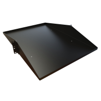 DNDMS1924BK1 (DNDM Series Two Post Centered Shelf - Hammond Manufacturing) - 2U 24in Depth Solid Centered Rack Shelf - Black - 200 lbs rated