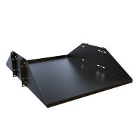 DNRMU1924BK1 (DNRM Series Two Post Variable Depth Shelf - Hammond Manufacturing) - 3U Dual-Channel Solid Shelf - 24 dp - 300 lbs rated