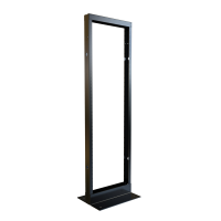 DNRR63HDKB (DNRRHDKB Series 2-Post Open Frame Rack - Hammond Manufacturing) - 36U, 19" Rack Mounting, 69.13" Overall Height - Knockdown