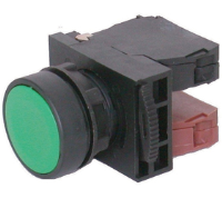 DPB22-F11G (Flush head push button switch 1a 1b green cap - Hylec APL Electrical Components)