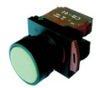 DPB22-L11G (Flush head Alternate action push button 1a 1b green cap - Hylec APL Electrical Components)