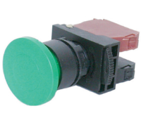 DPB22-M11G (Momentary Mushroom head push button 1a 1b green cap - Hylec APL Electrical Components)