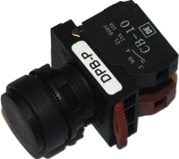 DPB22-P11B (Elevation head alternate action push button 1a 1b black cap - Hylec APL Electrical Components)