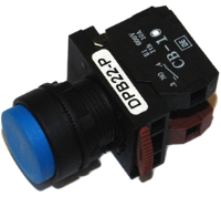 DPB22-P11S (Elevation head alternate action push button 1a 1b blue cap - Hylec APL Electrical Components)