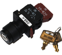 DSS22-K021 (Key 3 position spring return selector 2a 2b - Hylec APL Electrical Components)