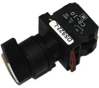 DSS22-L320B (Long shaft 3 position selector 2a black cap - Hylec APL Electrical Components)