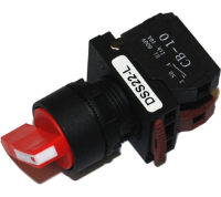 DSS22-L320R (Long shaft 3 position selector 2a red cap - Hylec APL Electrical Components)