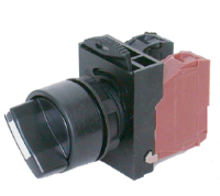 DSS22-S211B (Normal shaft 2 position selector 1a 1b black cap - Hylec APL Electrical Components)