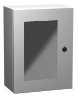 EN4SD242420WGY (Eclipse Series Type 4 Mild Steel Wallmount Enclosure with Window - Hammond Manufacturing) - ANSI 61 Grey - 610mm x 610mm x 508mm