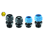 GHG9601955R0101 (Perfect cable gland EX M12X1,5 thread length 8, min/max cable dia 4-7, Sealing Ring material Polychloroprene-Nitrile rubber CR/NBR Gland Colour-Body Black RAL 9005 - Head Blue RAL 5015 - Hylec APL Electrical Components)