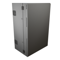 HLP8U43BK (HLP Series Low-Profile Wall Mount Rack Cabinet - Hammond Manufacturing) - 8U 43H Low Profile Wall Mount Cabinet