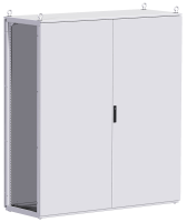 HMET16126 (HME Series Type 12 Mild Steel Two Door Modular Freestanding Enclosure - Hammond Manufacturing) - RAL 7035 Light Grey - 1600mm x 1200mm x 600mm