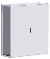 HMET1886 (HME Series Type 12 Mild Steel Two Door Modular Freestanding Enclosure - Hammond Manufacturing) - RAL 7035 Light Grey - 1800mm x 800mm x 600mm